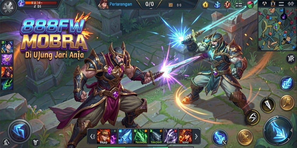 Screenshot dari gameplay <strong>888FW</strong> menunjukkan aksi pertarungan tim yang mendebarkan.