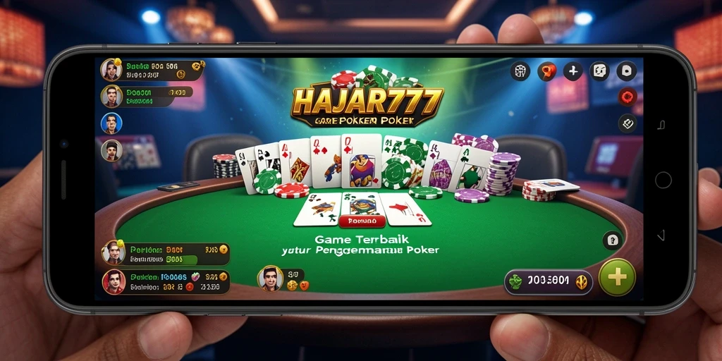 Tampilan menarik dari gameplay Poker di HAJAR777.