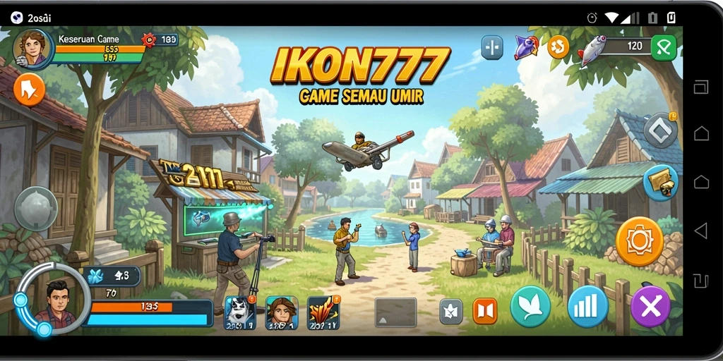 Screenshot gameplay IKON777 menunjukkan keseruan bermain dengan teman-teman.