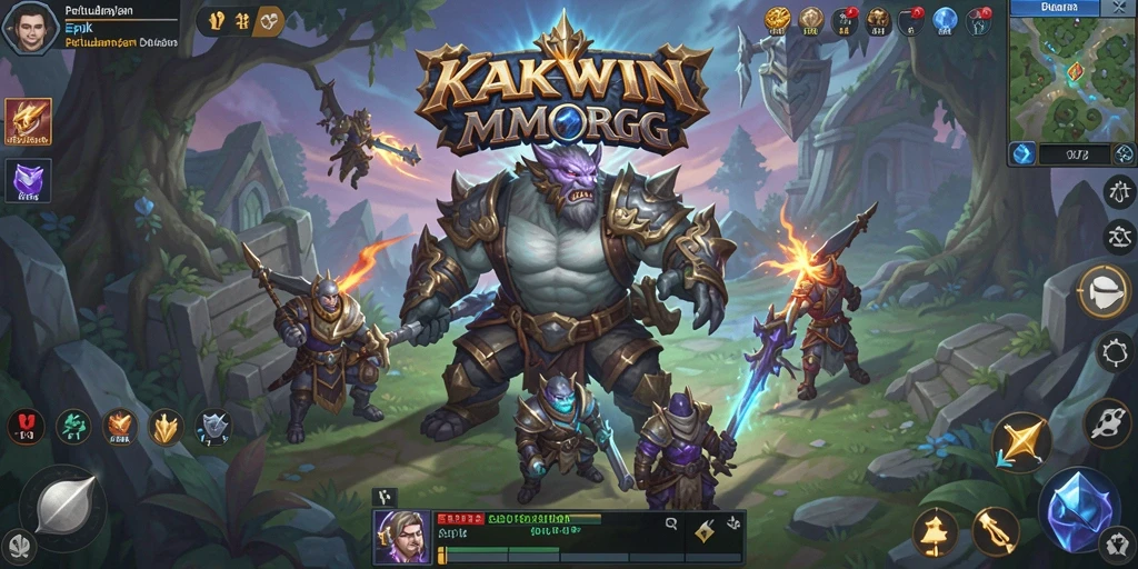 Tangkapan layar KAKWIN menampilkan pertempuran menarik dalam dunia MMORPG.