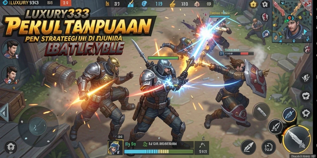 Tampilan aksi pertempuran mendebarkan dalam LUXURY333 yang menampilkan gameplay Battle Royale.